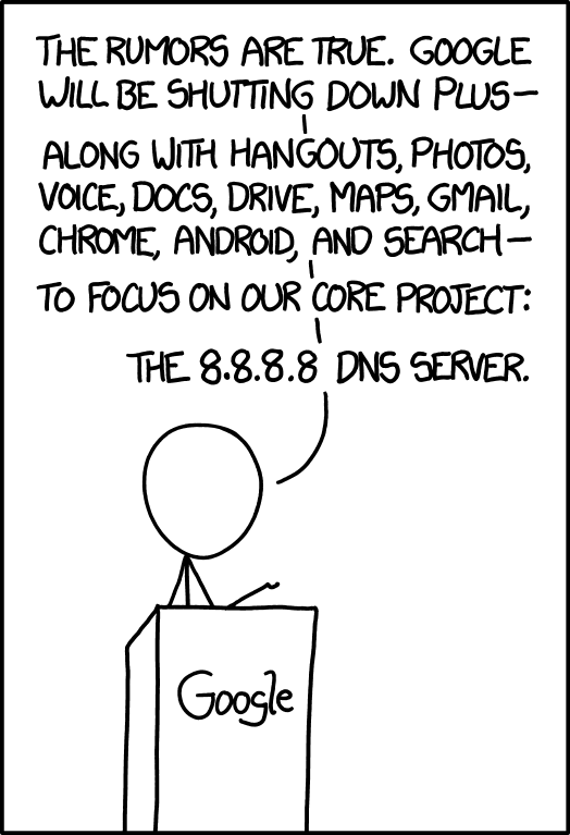XKCD comic linked in DNS
resonse